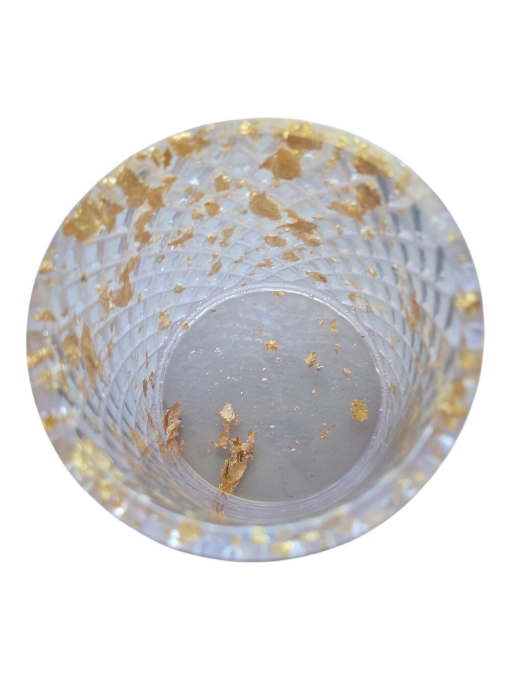 Handmade Resin Trinket Jar Pink Gold Flake Vanity Decor - Picture 2 of 5